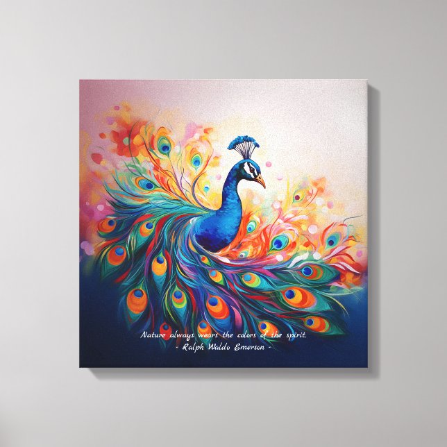 Peacock's Splendor Canvas Print (Front)