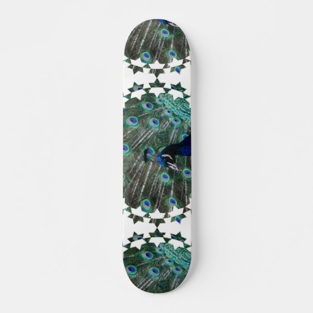 Peafowl Bird Skateboard (Front)