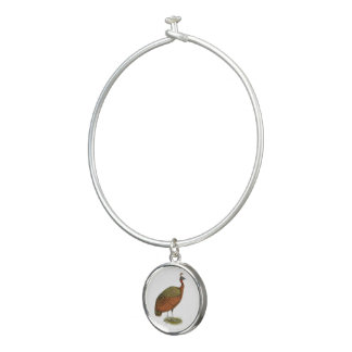 Peafowl: Congo Peahen Bangle Bracelet