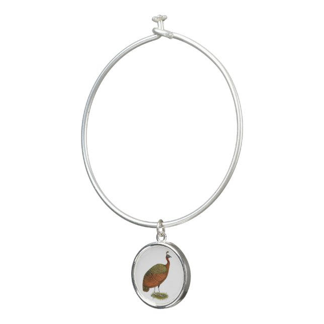 Peafowl:  Congo Peahen Bangle Bracelet (3/4)