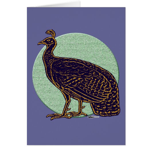 Peafowl:  Impressionistic Congo Hen Cards (Front)