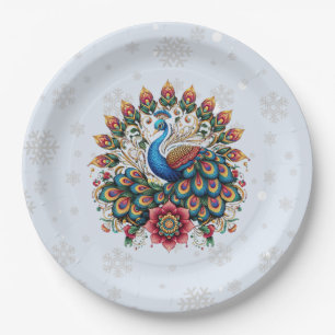 peahen bird plate paper for every occasion 