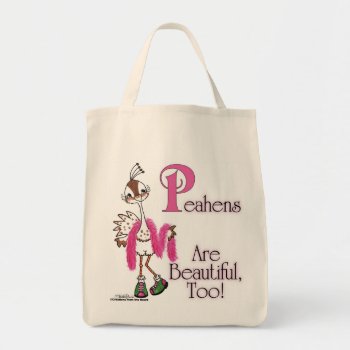 Peahens Are Beautiful  Too! Tote Bag by creationhrt at Zazzle