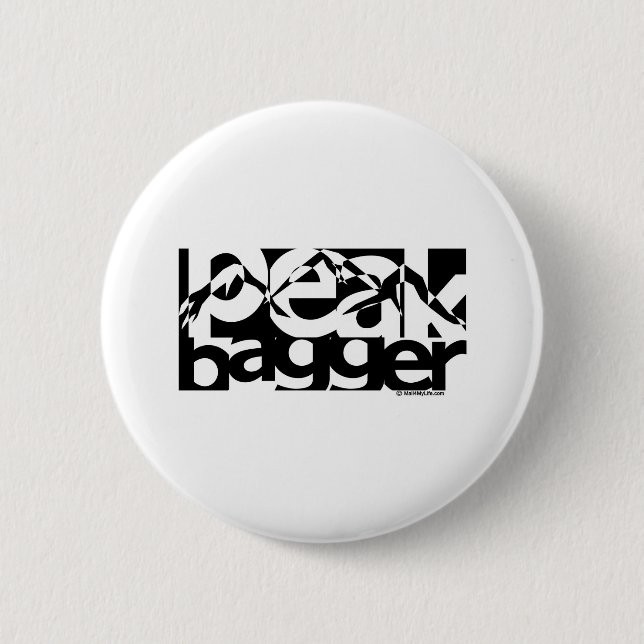 Peak Bagger Pinback Button (Front)