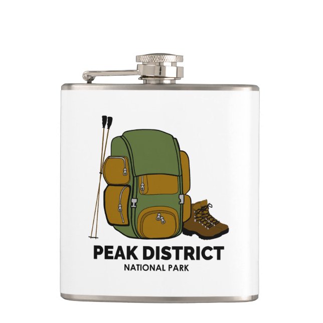 Peak District National Park Backpack Flask (Front)