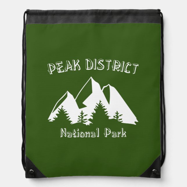 Peak District National Park Drawstring Bag (Front)