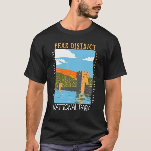 Peak District National Park England Distressed T_Shirt