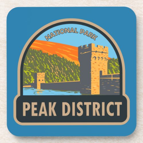 Peak District National Park England Vintage  Beverage Coaster