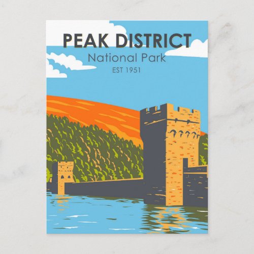 Peak District National Park England Vintage Postcard