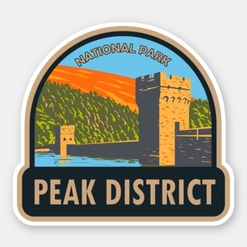 Peak District National Park England Vintage Sticker
