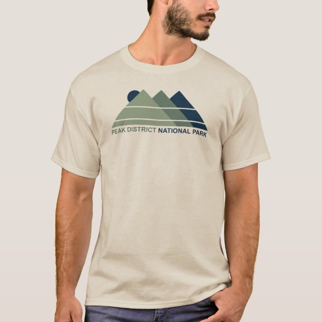 Peak District National Park Mountain Sun T-Shirt (Front)