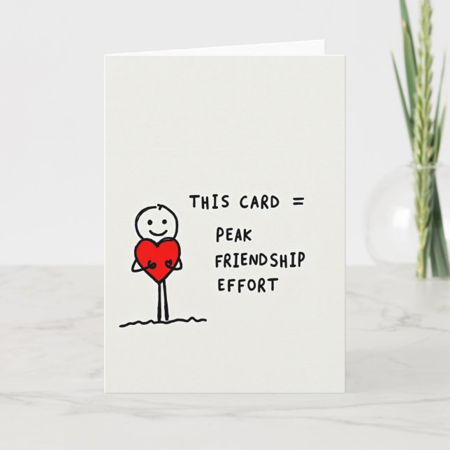 Peak Friendship Effort Card (Front)