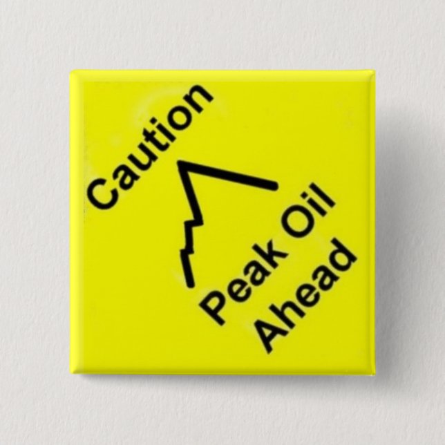 Peak Oil Chart Pinback Button (Front)