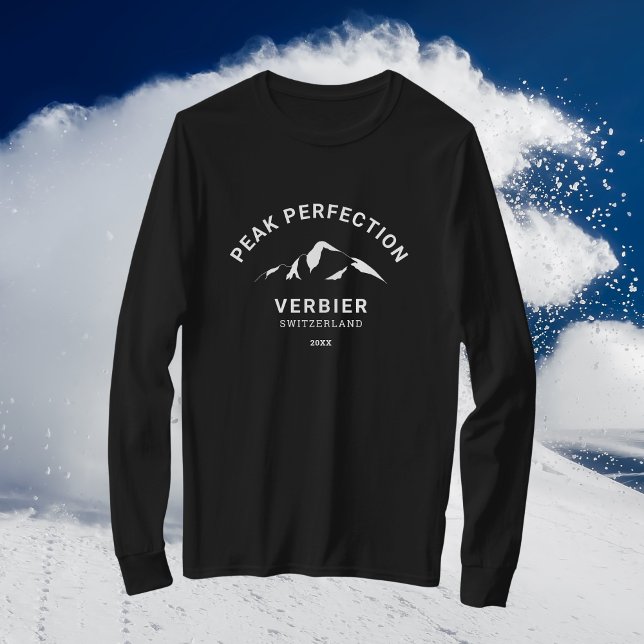 Peak Perfection Winter Sport Resort Crest  T-Shirt (Creator Uploaded)