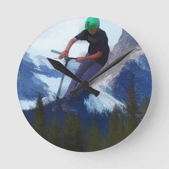 Peak Performance - Scooter Boy  Round Clock (Front)