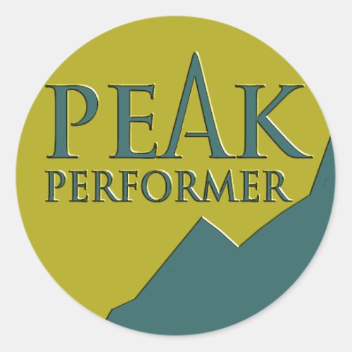 Peak performer business team building sticker