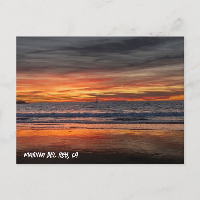 Peak Sunset - Marina Del Rey, CA Postcard (Front)