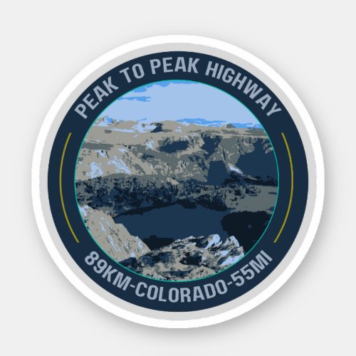 peak to peak scenic byway colorado rocky mountains sticker