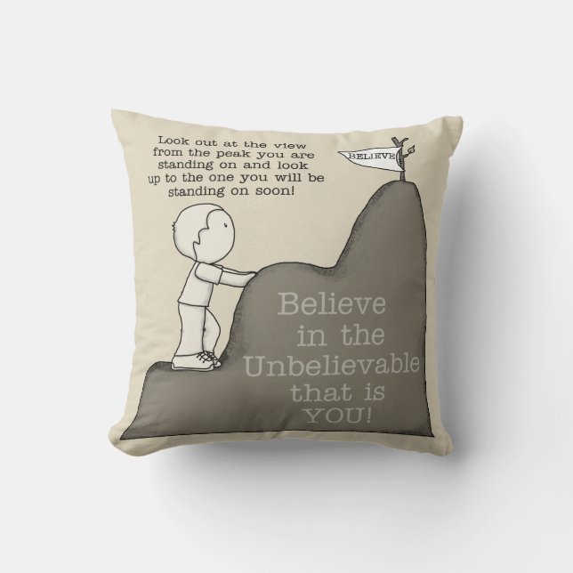 Peak to Peak Throw Pillow (Front)
