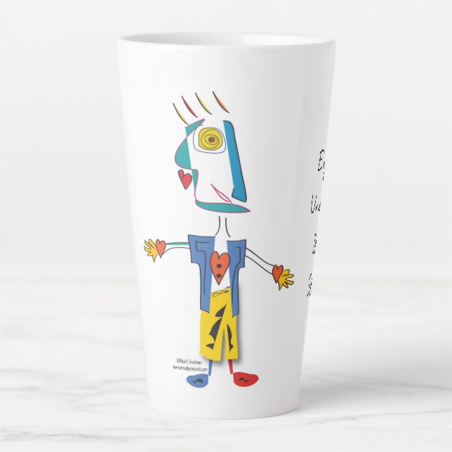 'PeaKasso King of Hearts' - Latte Mug (Front)
