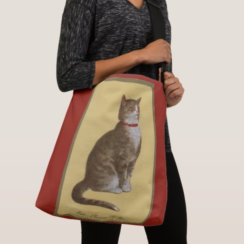 Peake Chessies Old Man tomcat tabby cat Crossbody Bag