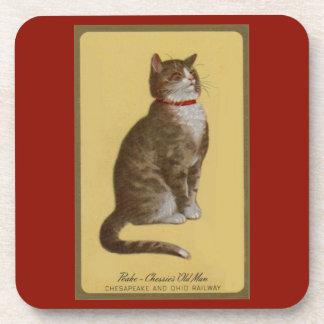Peake, Chessie’s Old Man tomcat tabby cat Drink Coaster