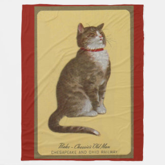 Peake, Chessie’s Old Man tomcat tabby cat Fleece Blanket