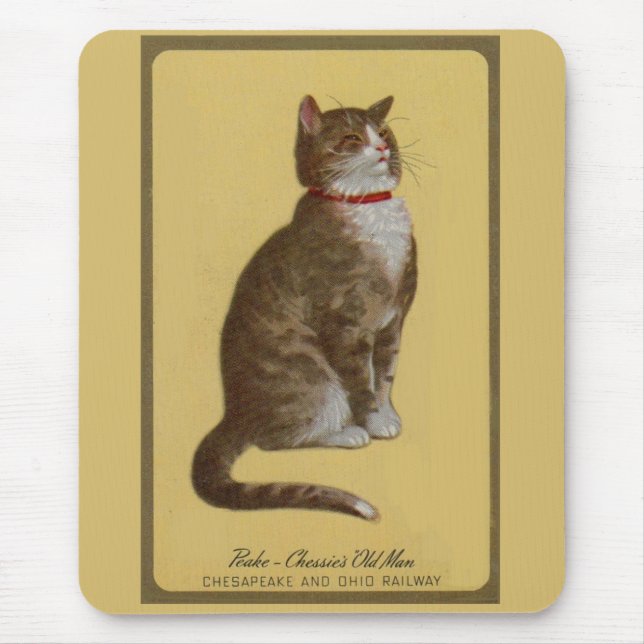 Peake, Chessie’s Old Man tomcat tabby cat Mouse Pad (Front)