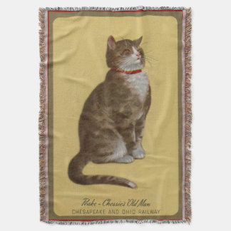 Peake, Chessie’s Old Man tomcat tabby cat Throw Blanket
