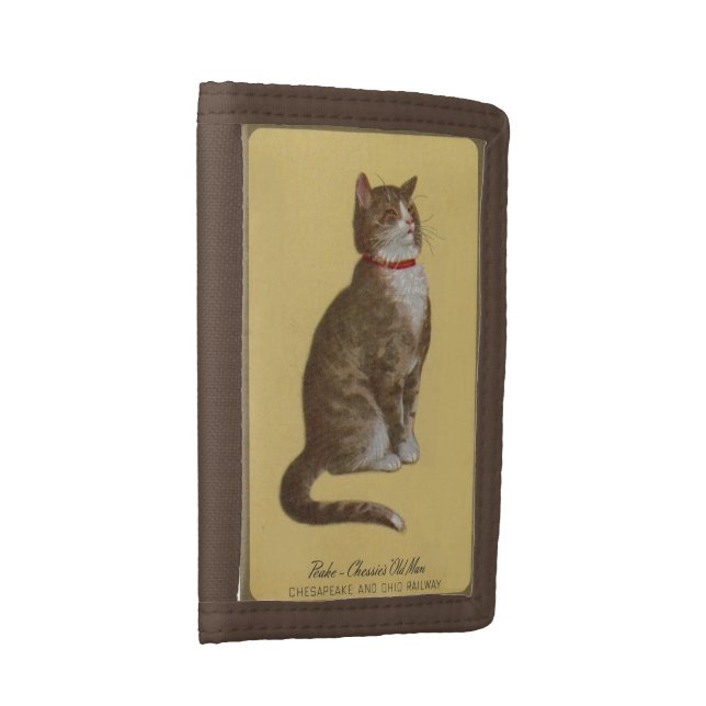 Peake, Chessie’s Old Man tomcat tabby cat Tri-fold Wallet (Side)