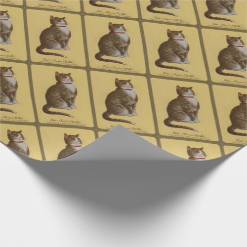 Peake Chessies Old Man tomcat tabby cat Wrapping Paper