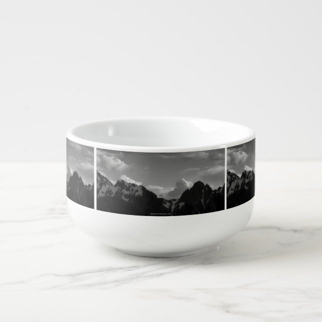 Peaks and Clouds Soup Mug (Front)