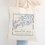 Peaks Island Maine Casco Bay Wedding Welcome Tote Bag<br><div class="desc">These Peaks Island Maine Casco Bay map tote bags are perfect to welcome your out of town guests with welcome bag goodies, or customize them for your wedding party. Move the heart by clicking "Edit Using design tool" under "Personalize". Map includes Cape Elizabeth, Portland, Cumberland, Falmouth, Freeport, the islands including...</div>