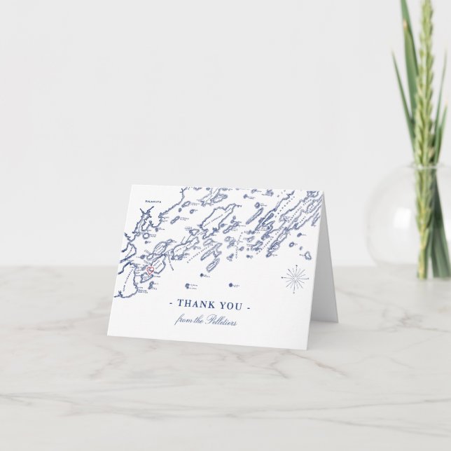 Peaks Island Maine Thank You Cards Personalized (Front)
