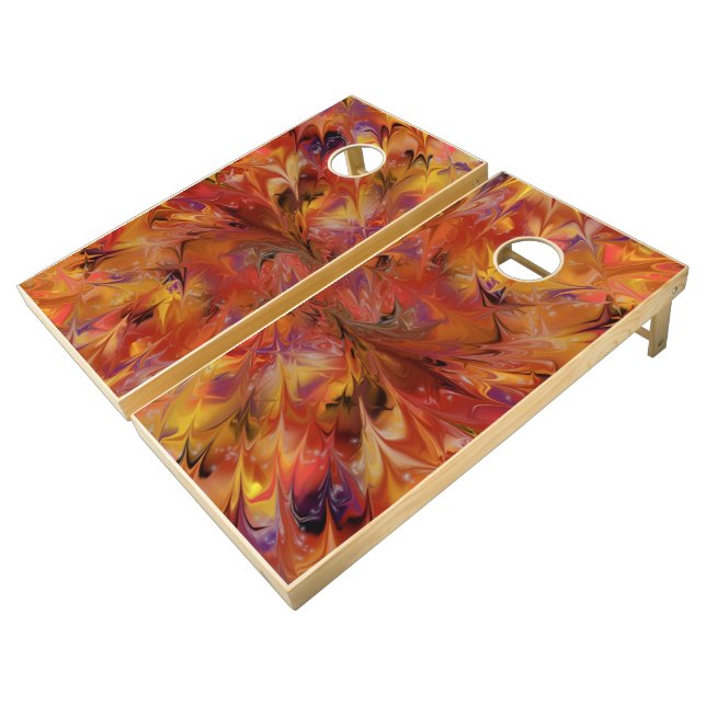 Peaks Natural Wood Cornhold Set (Angled)