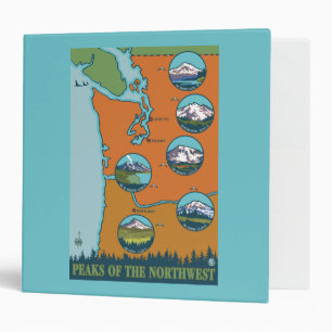Peaks of the Northwest - 5 Different Mountains Binder
