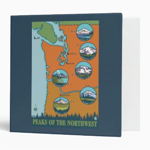 Peaks of the Northwest - 5 Different Mountains Binder