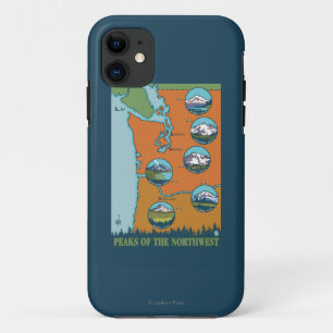 Peaks of the Northwest - 5 Different Mountains iPhone 11 Case
