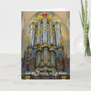 Pealing organ Christmas card