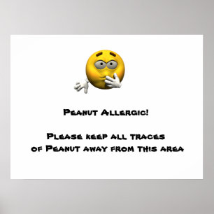 Peanut Allergic Poster