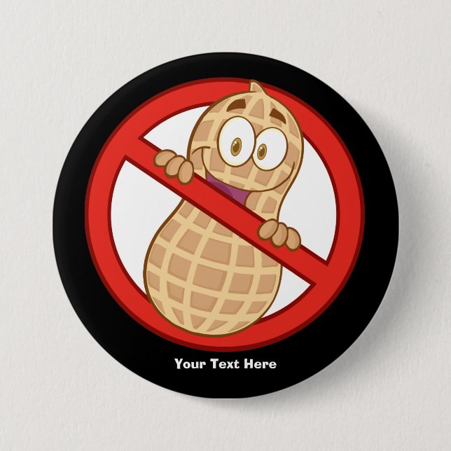 Peanut Allergy 2 (customizable) Pinback Button (Front)