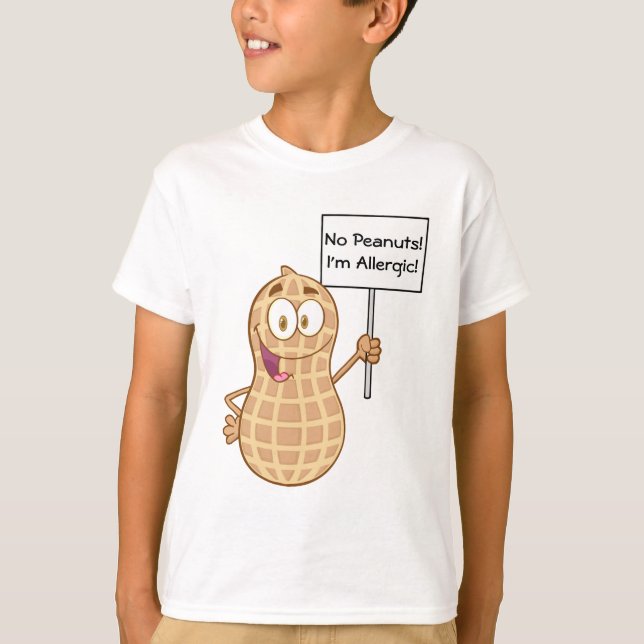 Peanut Allergy 2 (customizable) T-Shirt (Front)