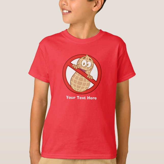 Peanut Allergy 2 (customizable) T-Shirt (Front)