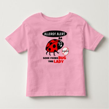 Peanut Allergy Alert Ladybug Shirt by LilAllergyAdvocates at Zazzle