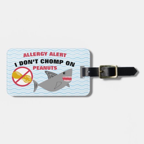 Peanut Allergy Alert Shark Tag for Medical Kit