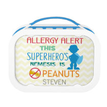 Peanut Allergy Alert Superhero Boys Lunchbox