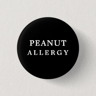 Peanut Allergy Allergic Medical Warning Button