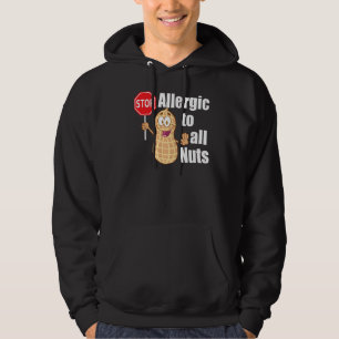Peanut Allergy Awareness Cute Nut Allergies Hoodie