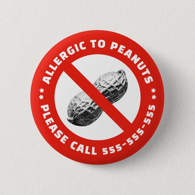 Peanut allergy  button (Front)