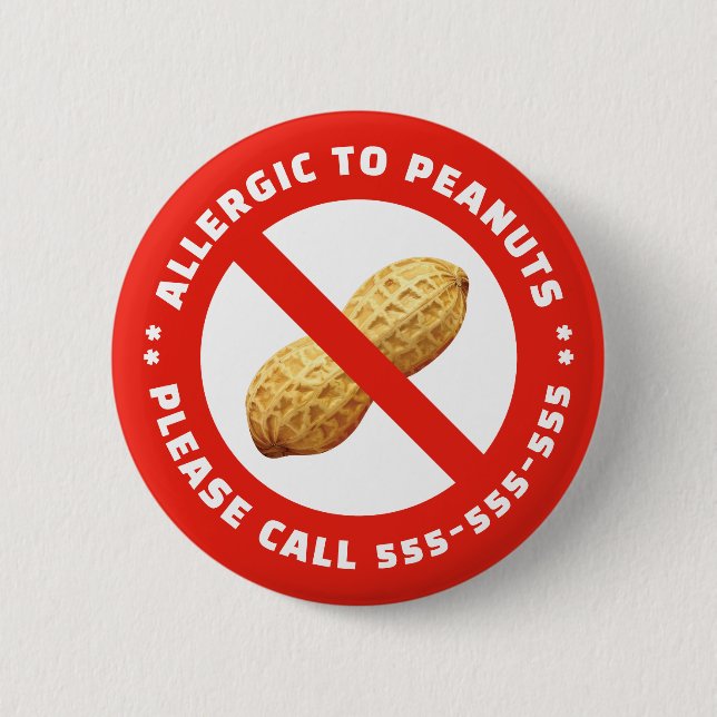 Peanut allergy  button (Front)